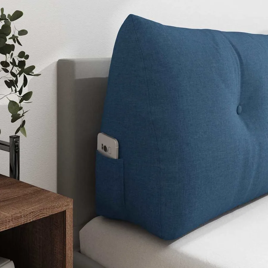 Coussin de Dos Bleu 120 x 24 x 50 cm tissu - 5