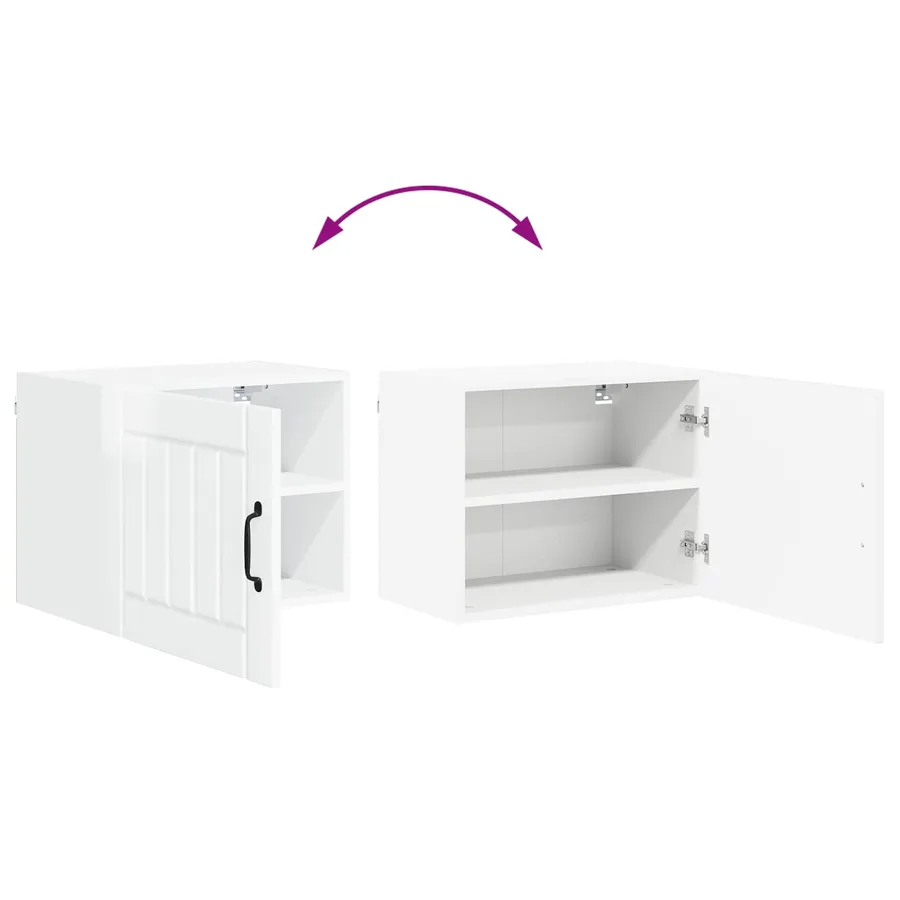Meuble mural LUCCA Blanc brillant 50 x 31 x 40 cm - 11