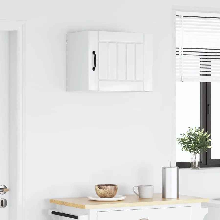 Meuble mural LUCCA Blanc brillant 50 x 31 x 40 cm - 4