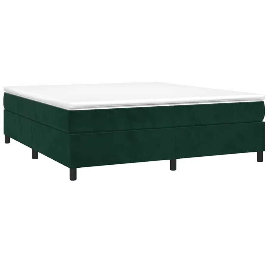 Sommier à lattes de lit et matelas Vert foncé 160x200cm Velours - 3