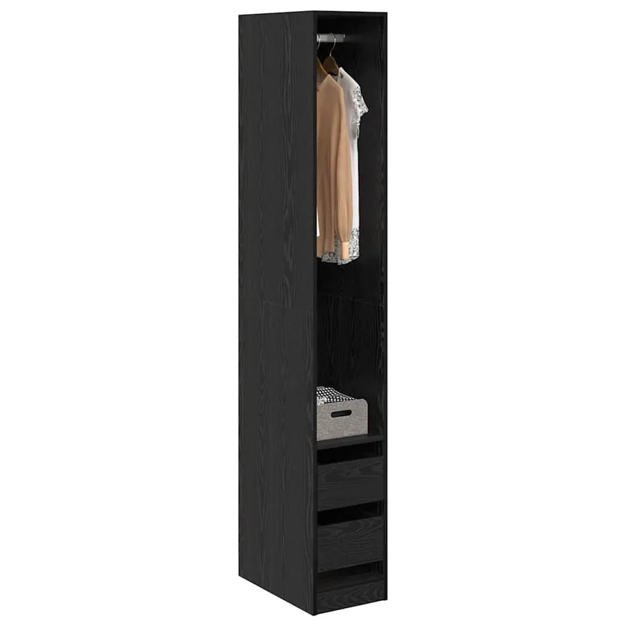 Armoire Chêne noir 50 x 30 x 200 cm Bois d'ingénierie - 3
