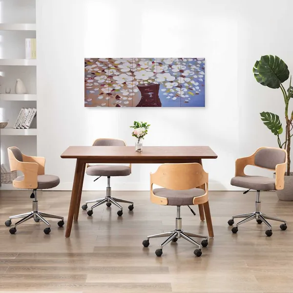 Jeu de tableau sur toile Fleurs en vase Multicolore 150x60 cm