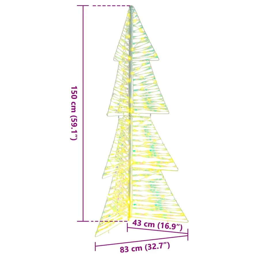 Sapin de Noël avec 160 LED Blanc chaud 150 cm PET - 10