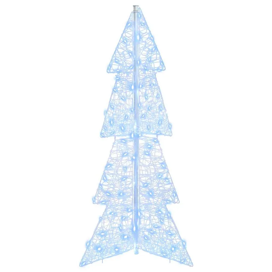 Sapin de Noël avec 100 LED Blanc Froid 120 cm Acrylique - 4