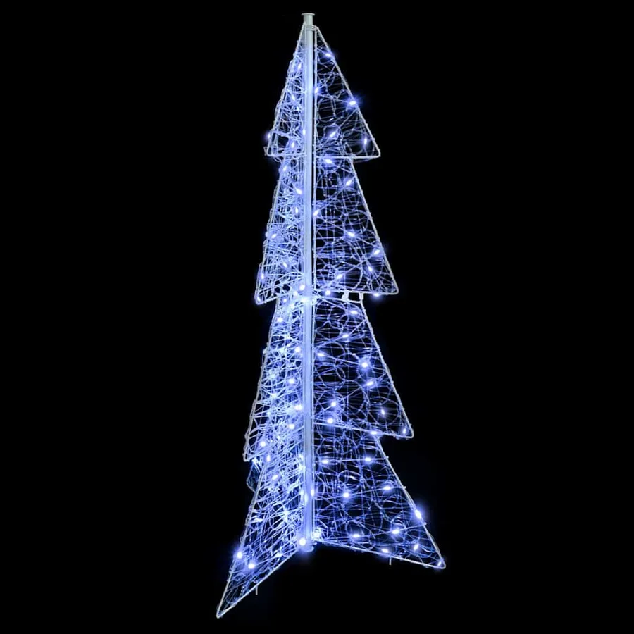 Sapin de Noël avec 100 LED Blanc Froid 120 cm Acrylique - 5