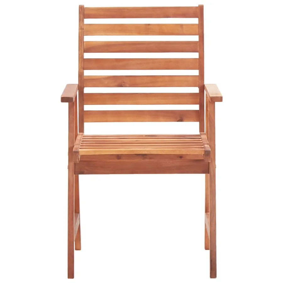 Chaises à manger d'extérieur lot de 3 et coussins Acacia massif - 4