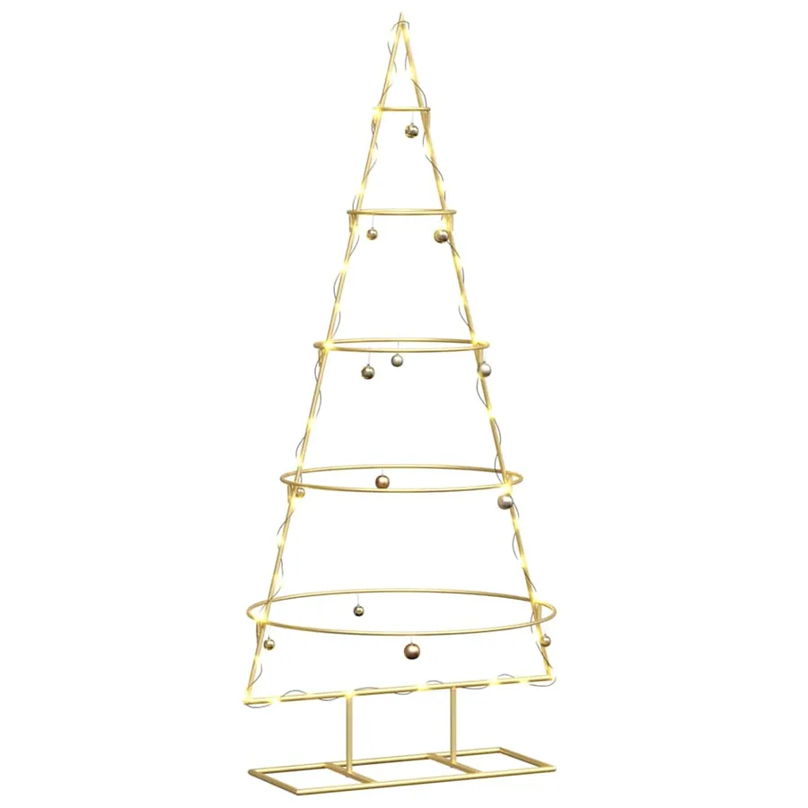 Arbre de Noël en métal Doré 125 cm Acier peint par poudre - 3