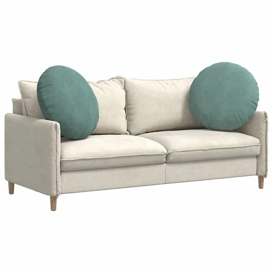 Coussins de siège 2 pcs Vert Mer Ø 40 x 13 cm Velours - 3