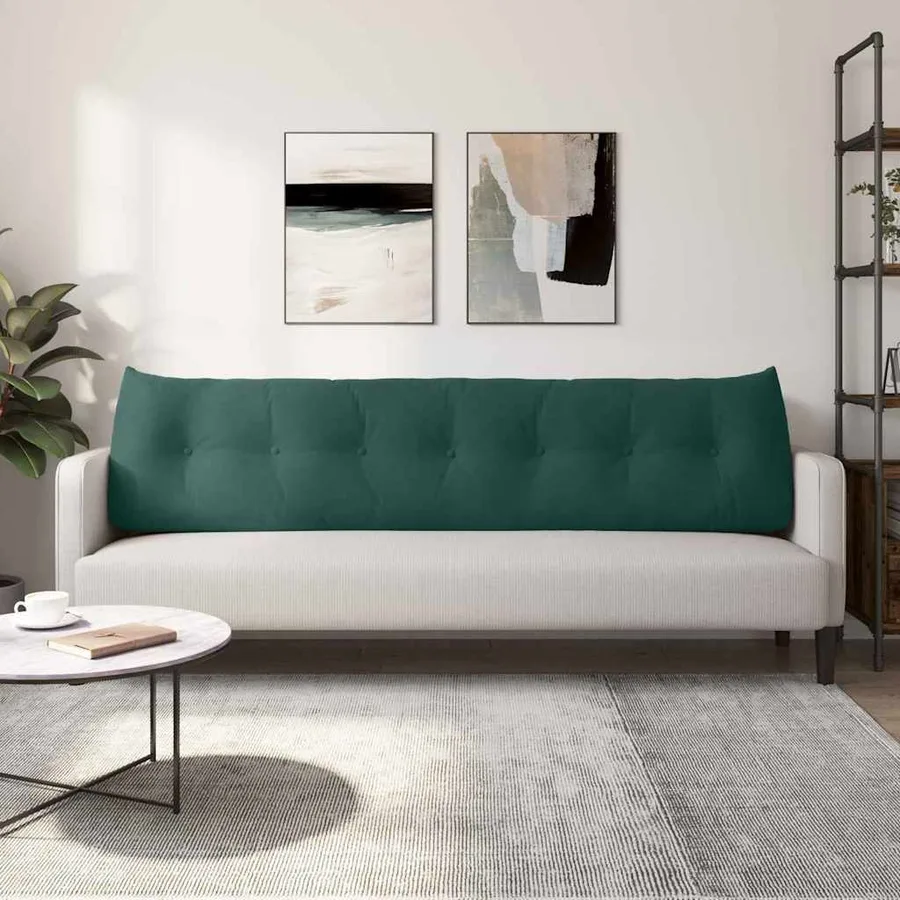 Coussin de Dos Vert foncé 200 x 24 x 50 cm Velours - 4