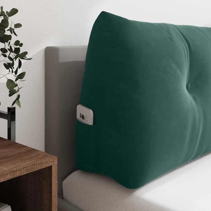 Coussin de Dos Vert foncé 200 x 24 x 50 cm Velours - 5