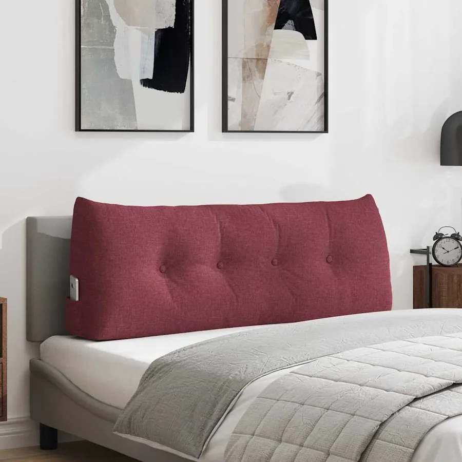 Coussin de Dos Bordeaux 120 x 24 x 50 cm tissu