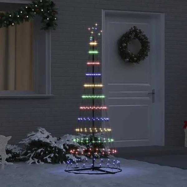 Arbre de Noël LED avec 230 LED Multicolore 184,5 cm Métal