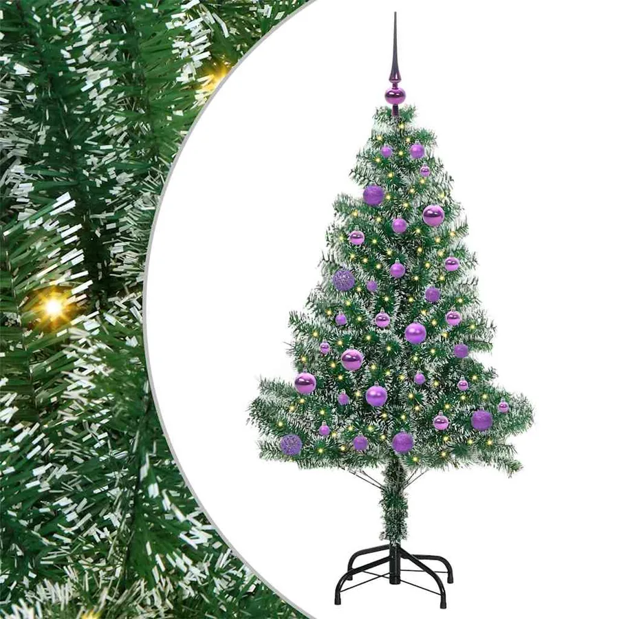 Arbre de Noël artificiel floconné de neige avec lumière LED - 2