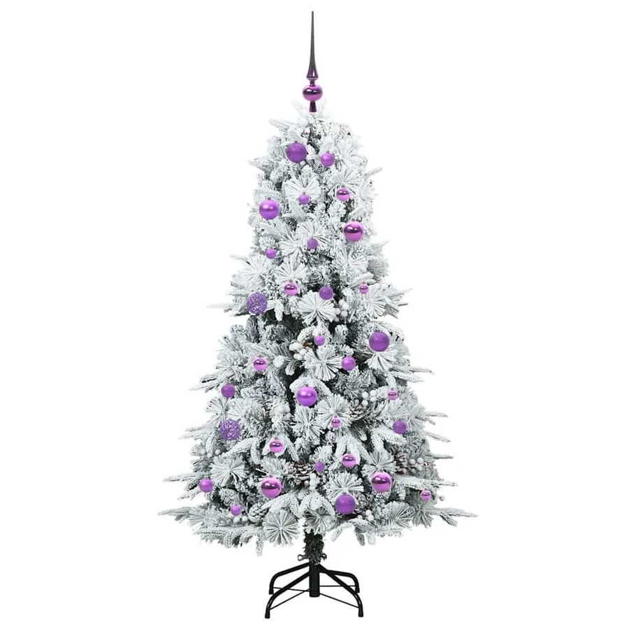 Sapin de Noël Artificiel à Branches Articulées Blanc 150 cm - 4