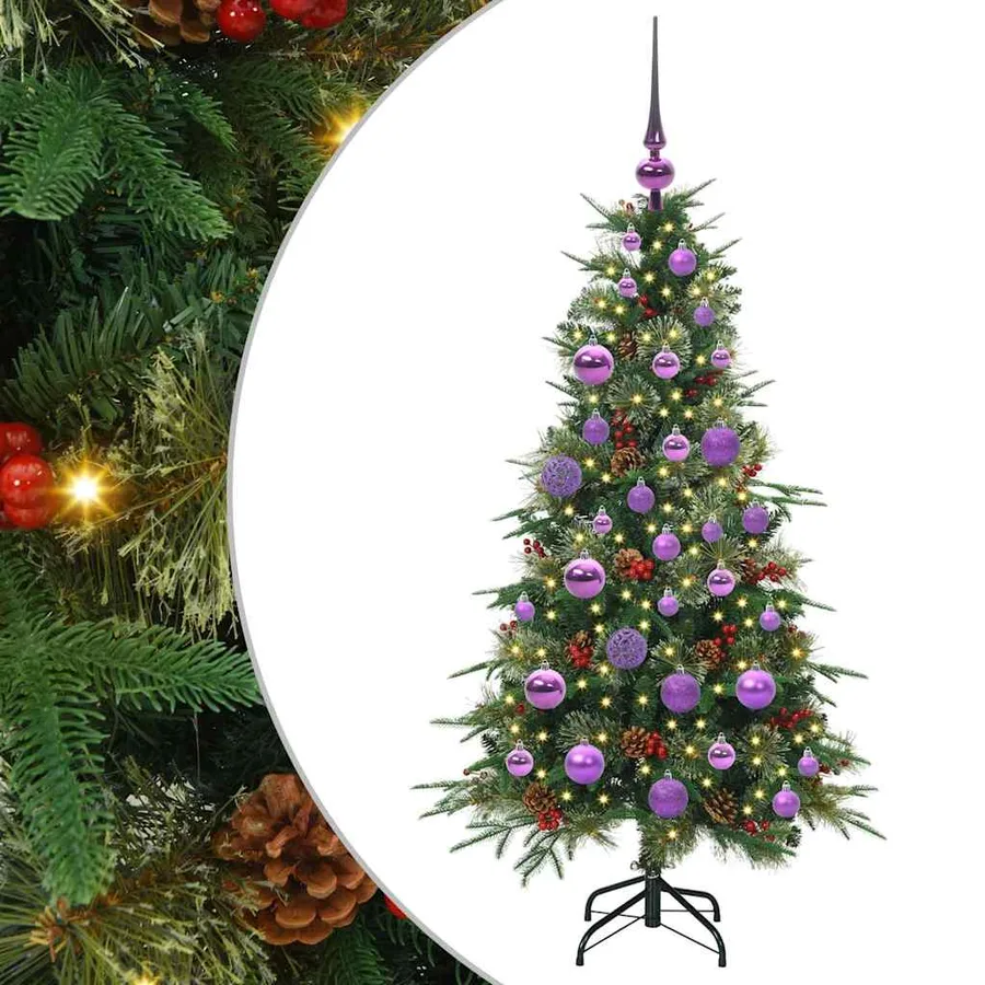 Sapin de Noël Artificiel à Branches Articulées Vert 120 cm - 2