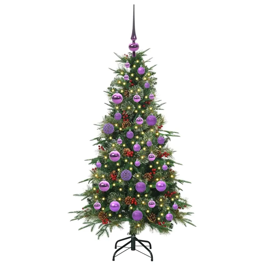 Sapin de Noël Artificiel à Branches Articulées Vert 120 cm - 3
