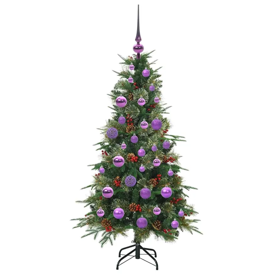 Sapin de Noël Artificiel à Branches Articulées Vert 120 cm - 4