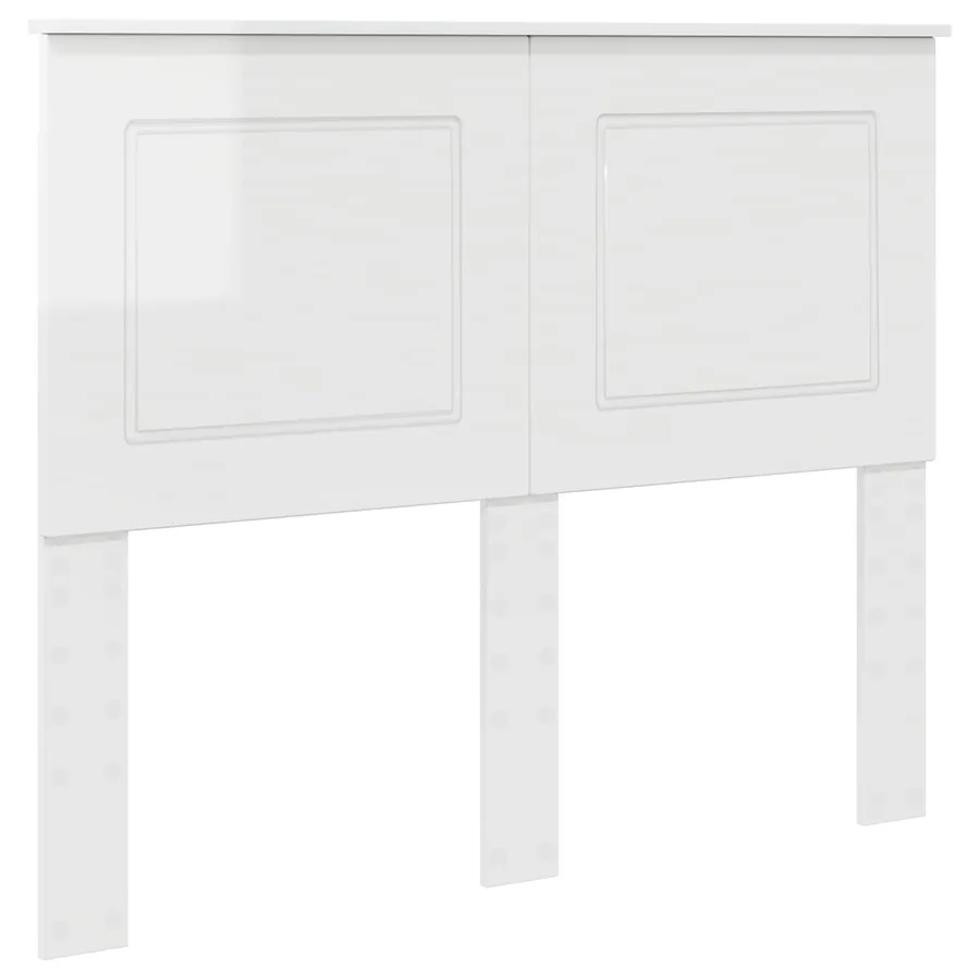 Tête de lit Blanc Brillant 100 cm Bois d’ingénierie - 2