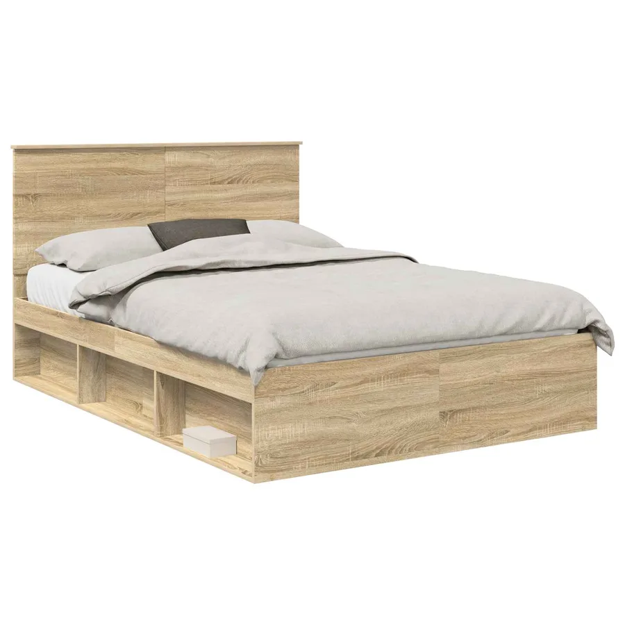 Cadre de lit Sonoma 140 x 190 cm Bois de pin massif - 2