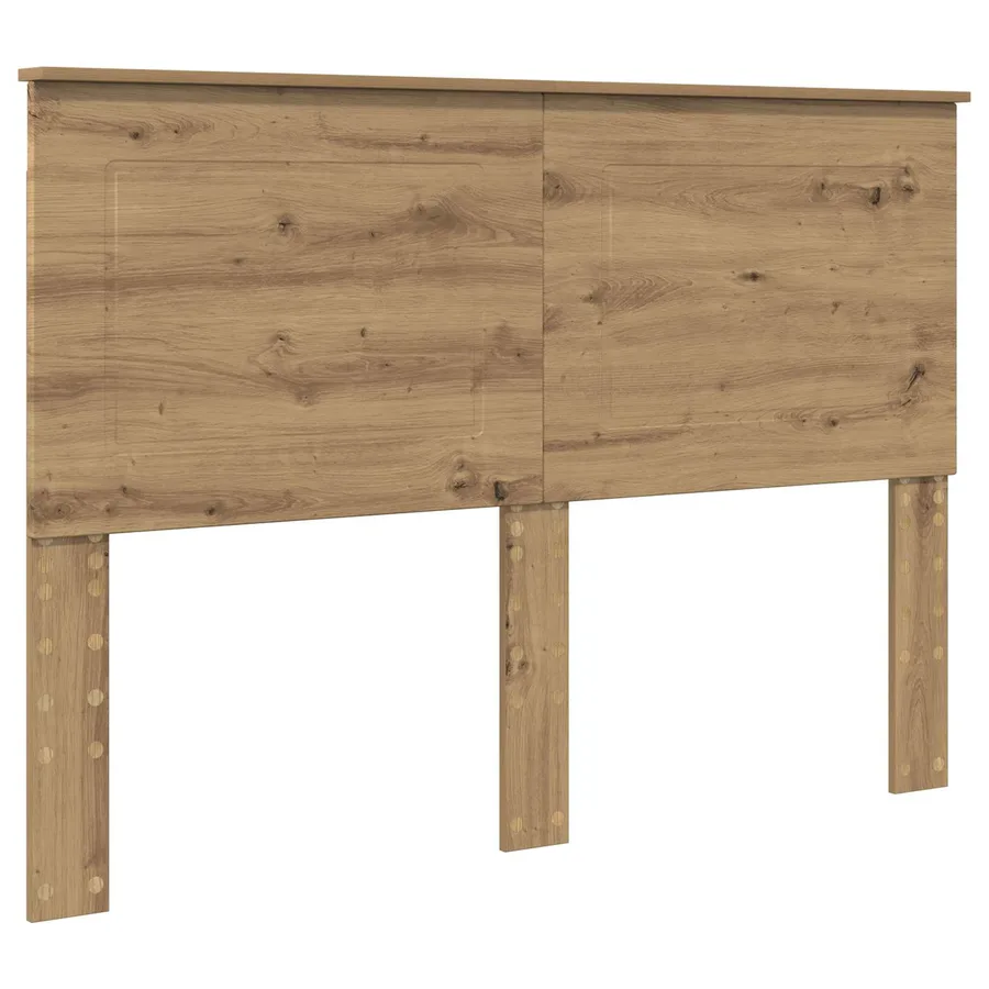 Cadre de lit Chêne artisan 140 x 190 cm Bois de pin massif - 6