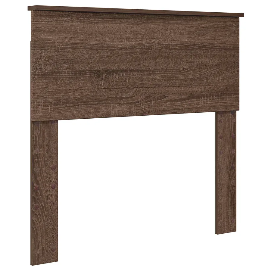 Lit d'appoint Chêne brun et noir 75 x 190 cm Bois d'ingénierie - 7