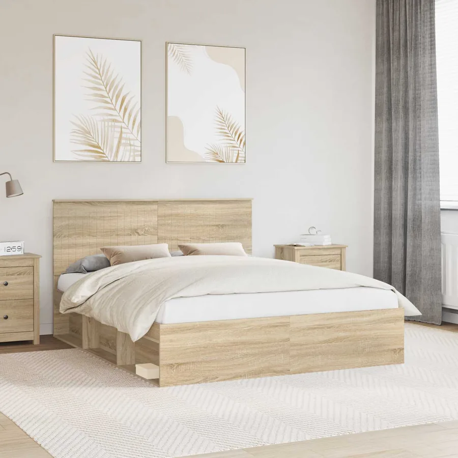 Cadre de lit Sonoma 160 x 200 cm Bois de pin massif