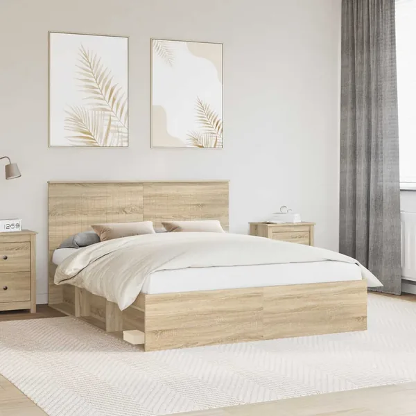 Cadre de lit Sonoma 160 x 200 cm Bois de pin massif