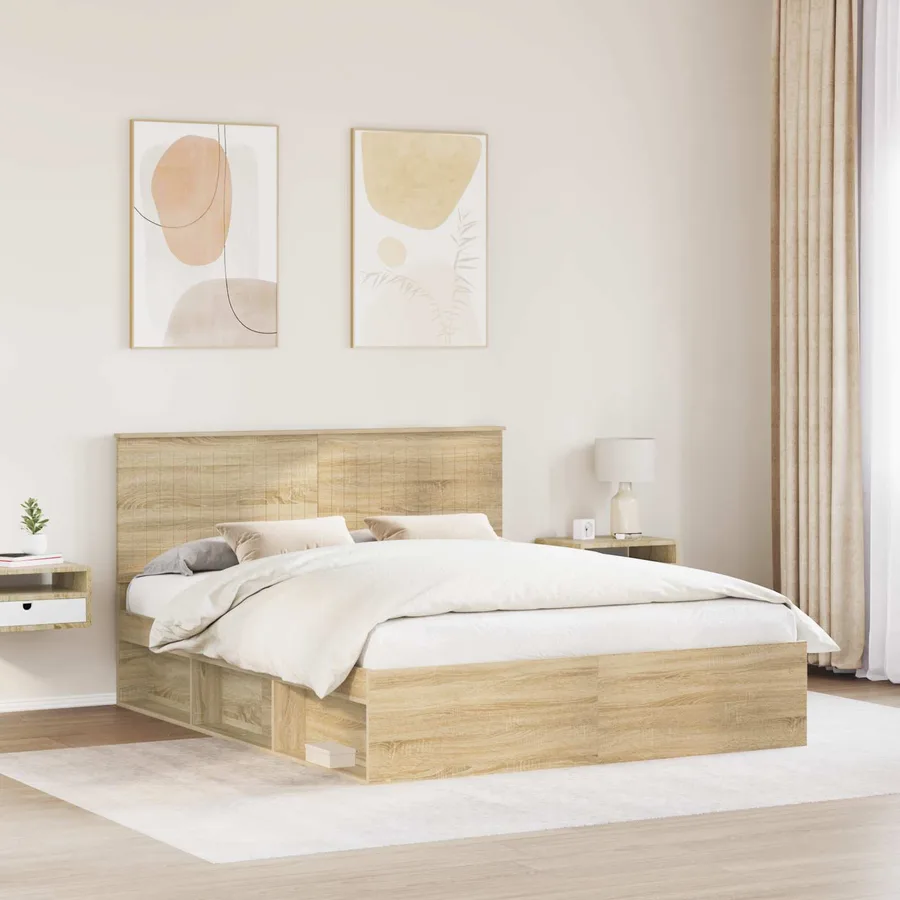 Cadre de lit Sonoma 160 x 200 cm Bois de pin massif - 3