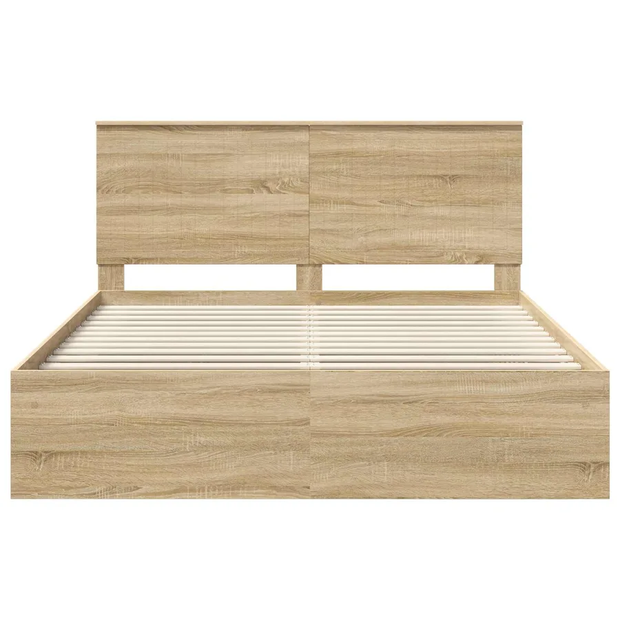 Cadre de lit Sonoma 160 x 200 cm Bois de pin massif - 7