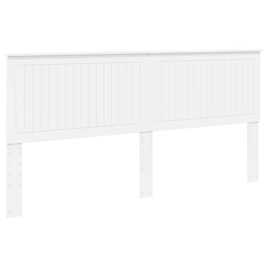 Tête de lit avec tête de lit Blanc 200 cm Bois d'ingénierie - 2