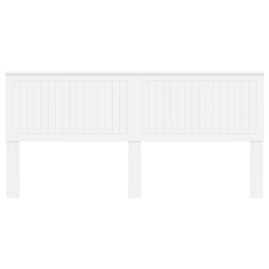 Tête de lit avec tête de lit Blanc 200 cm Bois d'ingénierie - 4