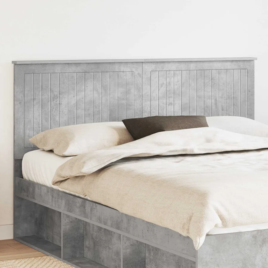 Tête de lit Gris béton 160 cm Bois d'ingénierie