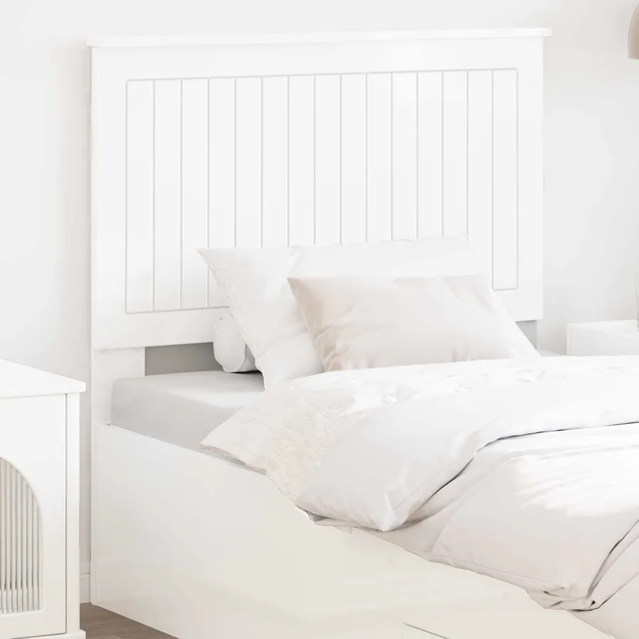Tête de lit Blanc Brillant 100 cm Bois d'ingénierie