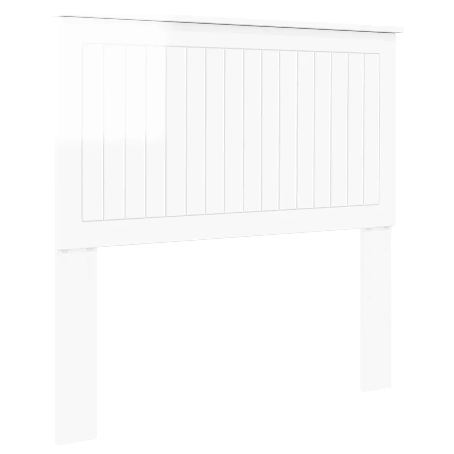 Tête de lit Blanc Brillant 100 cm Bois d'ingénierie - 2