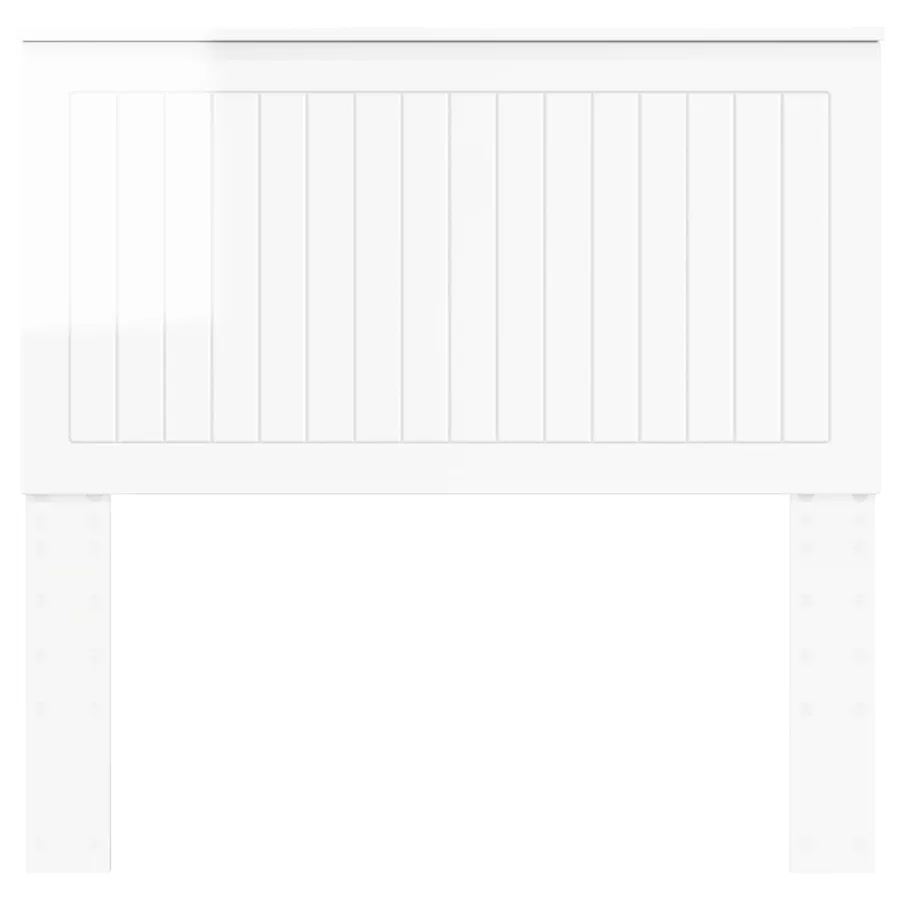 Tête de lit Blanc Brillant 100 cm Bois d'ingénierie - 4
