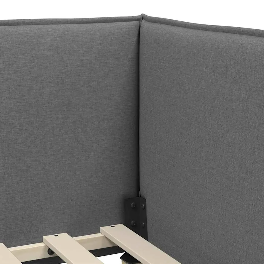 Cadre de lit d'angle avec matelas 2 pcs Gris Velours - 8