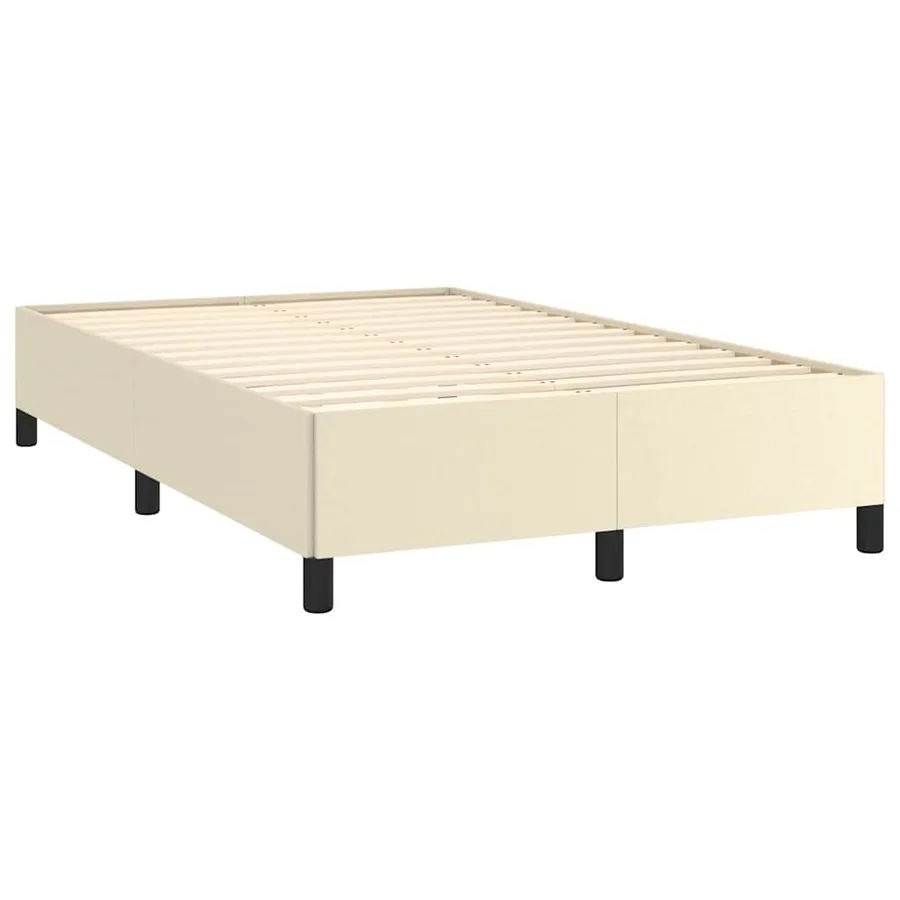 Cadre de lit sans matelas crème 120x190 cm similicuir - 3