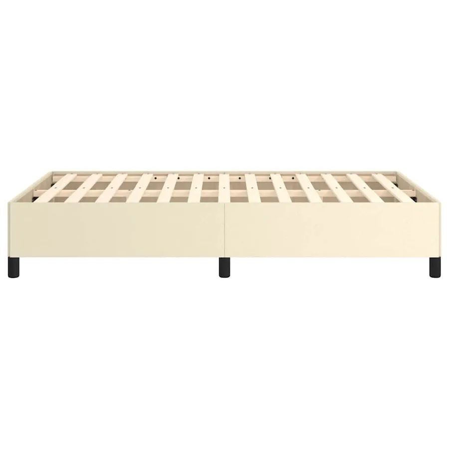 Cadre de lit sans matelas crème 120x190 cm similicuir - 6