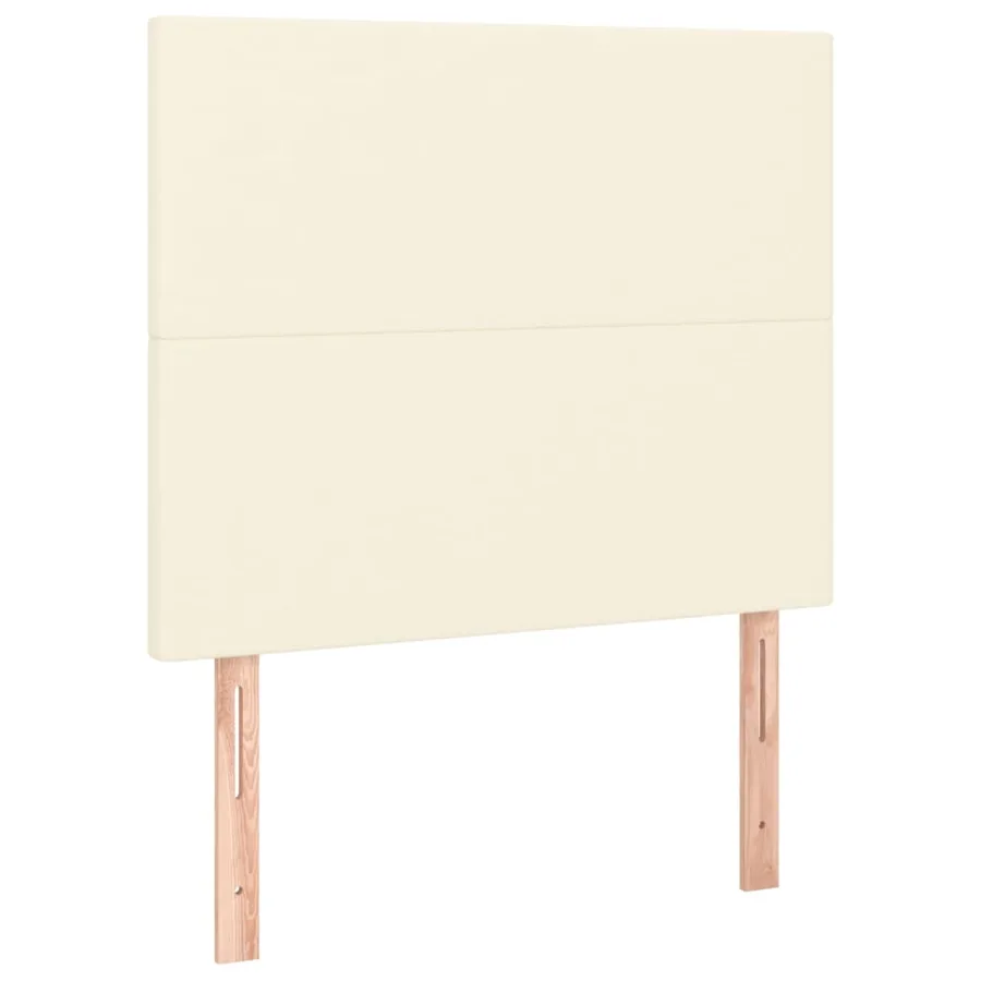 Sommier à lattes de lit avec matelas et LED Crème 90x200 cm - 7