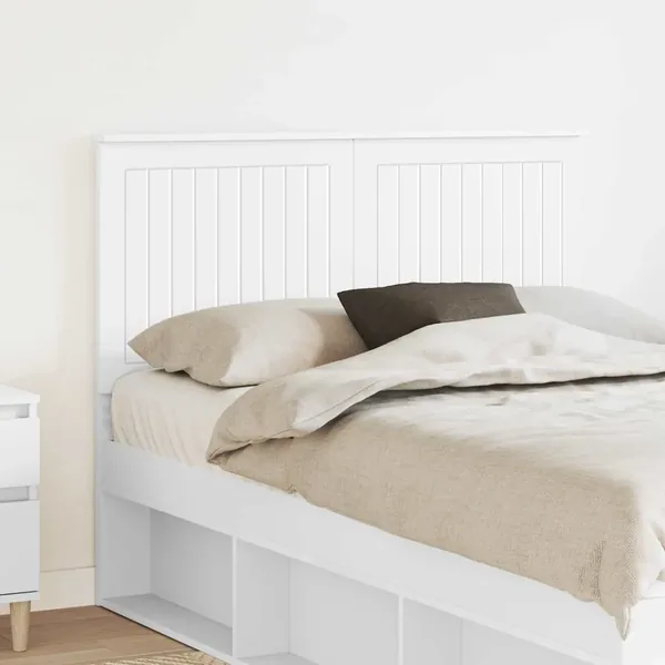 Tête de lit avec tête de lit Blanc 120 cm Bois d'ingénierie