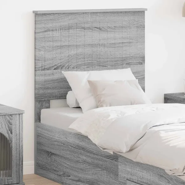 Tête de lit Gris Sonoma 75 cm Bois d'ingénierie
