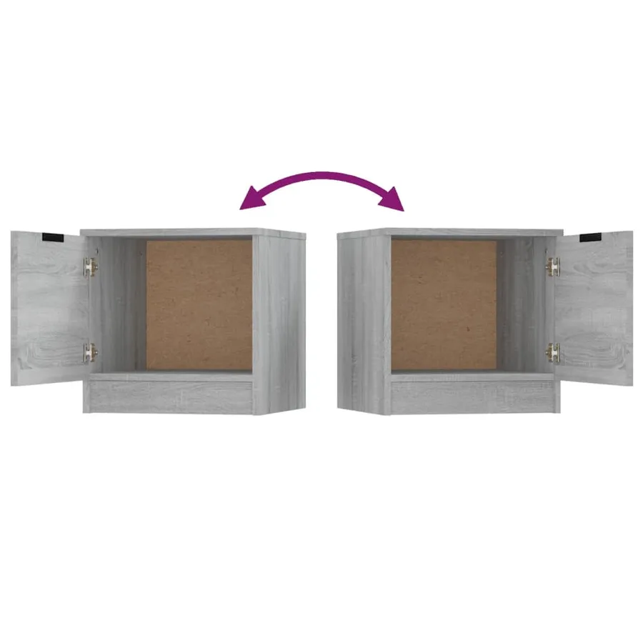 Tables de chevet 2 pcs Sonoma gris 40x39x40 cm - 10