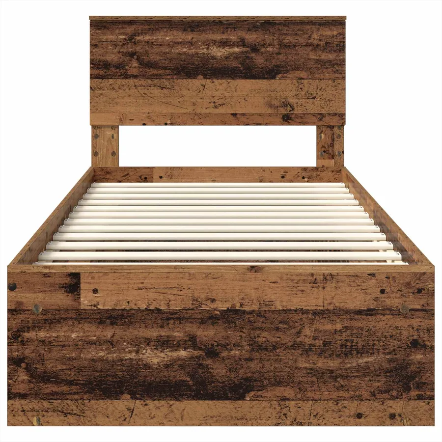 Cadre de lit Bois ancien 90 x 190 cm Bois d'ingénierie - 7