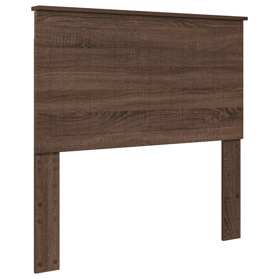 Cadre de lit Chêne brun 100 x 200 cm Bois de pin massif - 6