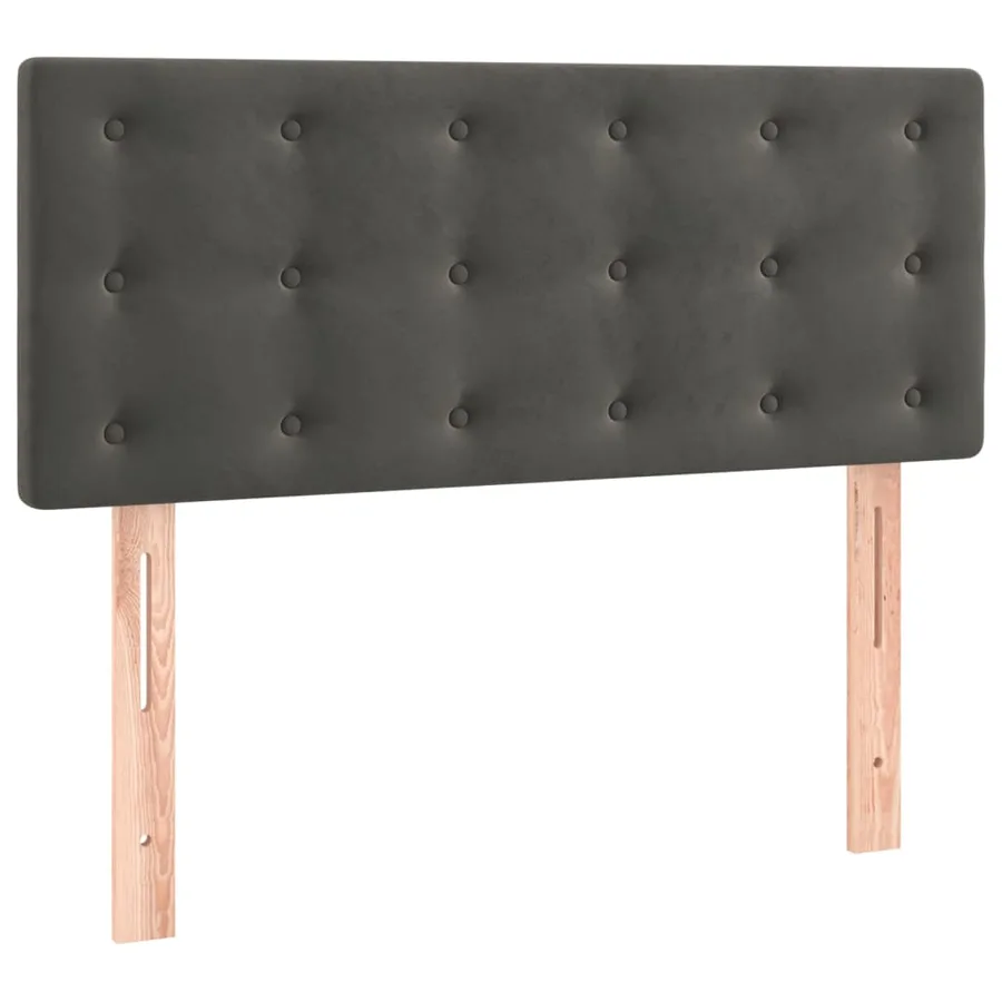 Sommier à lattes de lit avec matelas et LED Gris foncé 80x200cm - 7