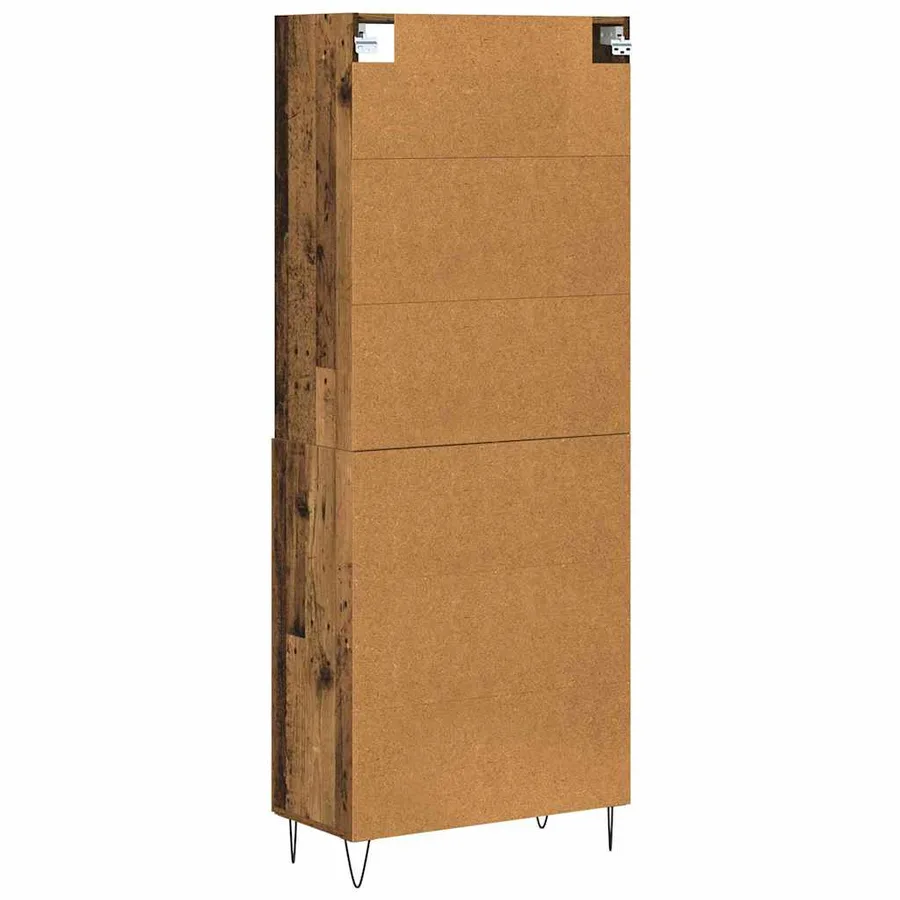 Haut Armoire 2 pcs Bois ancien Bois d'ingénierie - 8