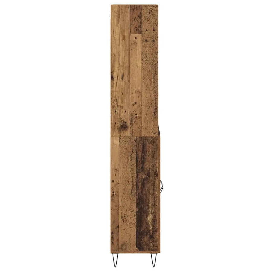 Haut Armoire 2 pcs Bois ancien Bois d'ingénierie - 9