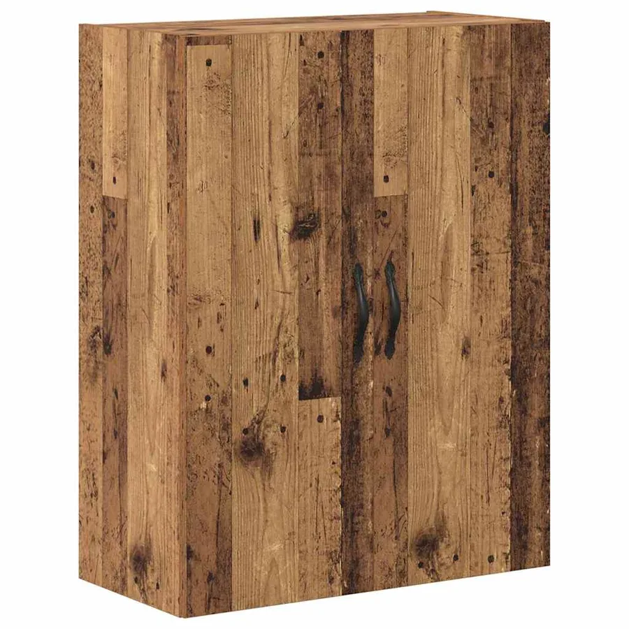 Haut Armoire 2 pcs Bois ancien Bois d'ingénierie et verre - 5