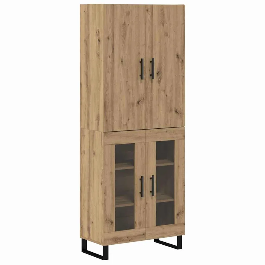 Haut Armoire 2 pcs Chêne artisanal 69,5 x 34 x 180 cm - 2
