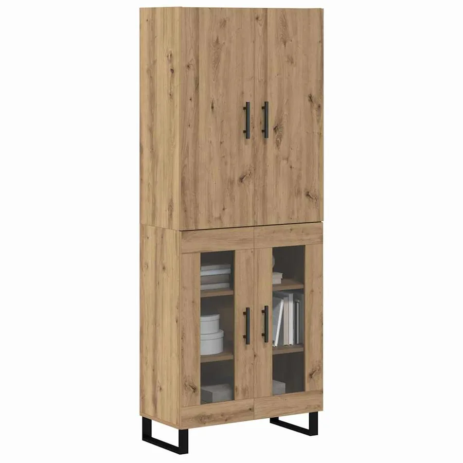 Haut Armoire 2 pcs Chêne artisanal 69,5 x 34 x 180 cm - 3